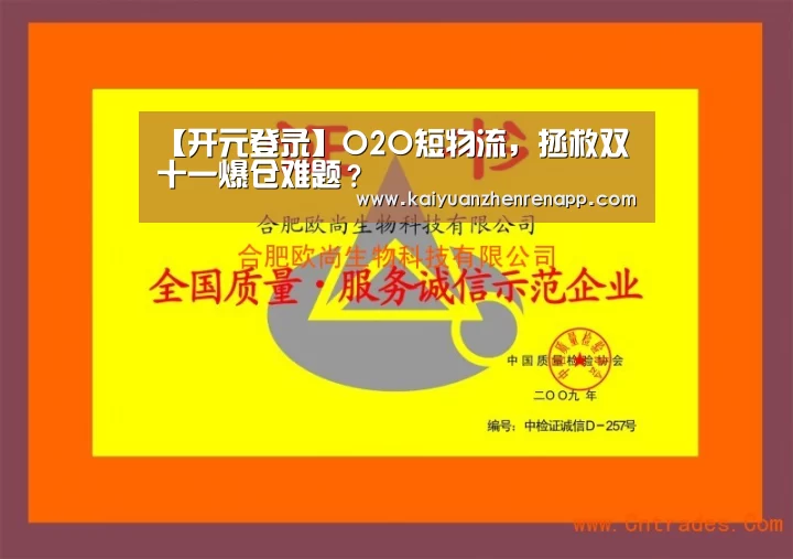 【开元登录】O2O短物流,拯救双十一爆仓难题?(图3) 开元娱乐